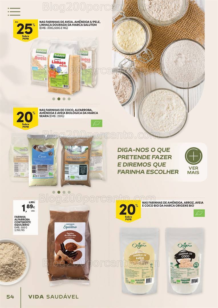 Antevisão Folheto CONTINENTE Vida Saudável Promoções de 16 a 28 janeiro