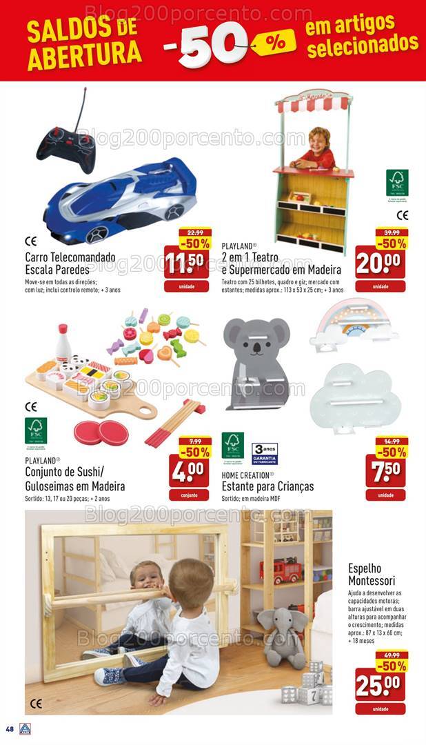 Antevisão Folheto ALDI Abertura + Saldos Bazar Promoções 14 a 20 agosto