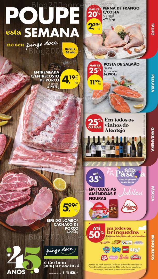 Antevisão Folheto PINGO DOCE Lojas Grandes Promoções de 1 a 7 abril