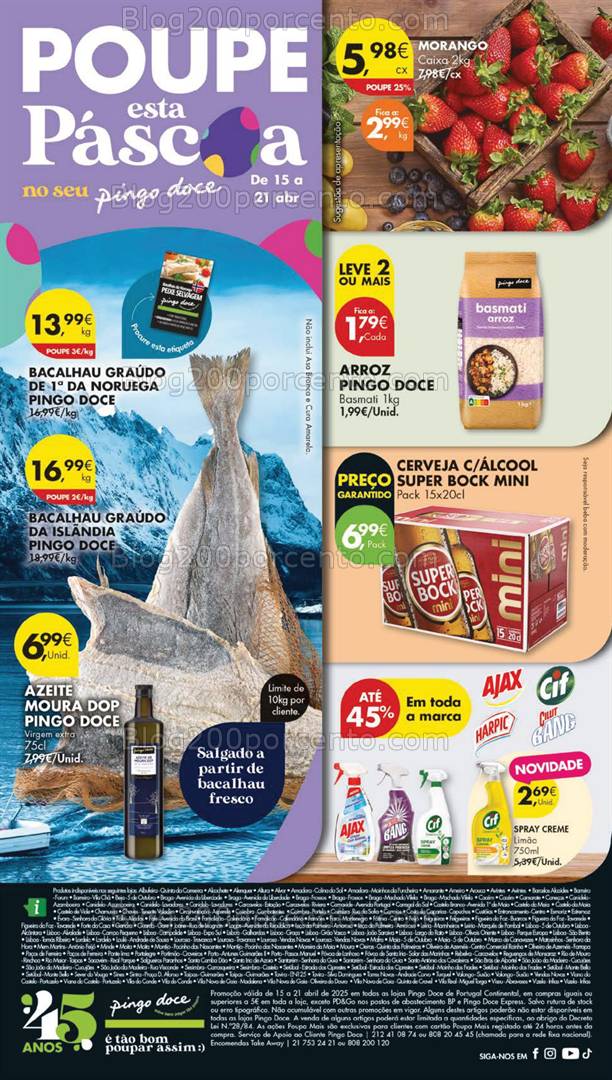 Antevisão Folheto PINGO DOCE Lojas Grandes Promoções de 15 a 21 abril