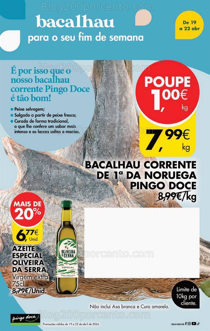 Antevisão Folheto PINGO DOCE Promoções Fim de Semana - 19 a 22 abril