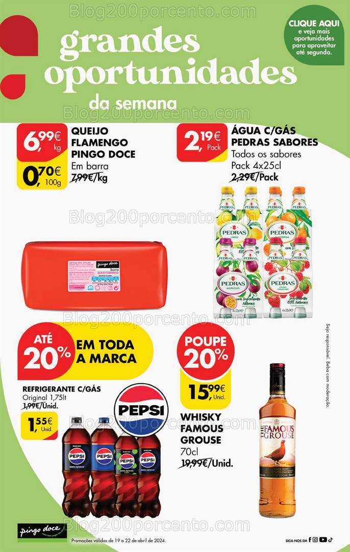 Antevisão Folheto PINGO DOCE Promoções Fim de Semana - 19 a 22 abril