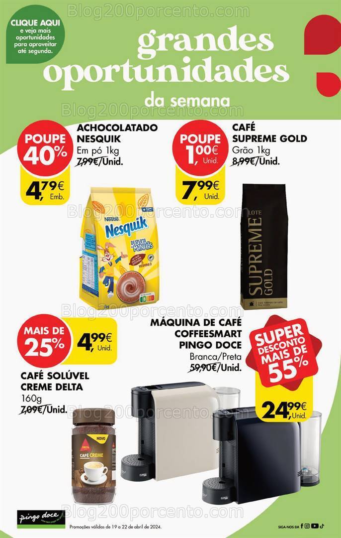 Antevisão Folheto PINGO DOCE Promoções Fim de Semana - 19 a 22 abril