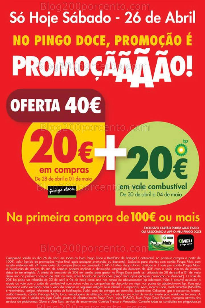 Antevisão Folheto PINGO DOCE Extra Promoção só sábado - 26 abril alimentos