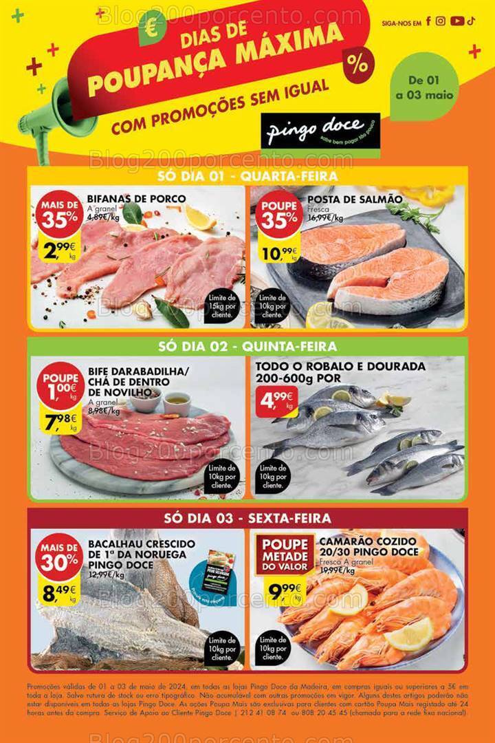 Antevisão Folheto PINGO DOCE Madeira Dias de Poupança Especial 1 Maio - 1 a 3 maio