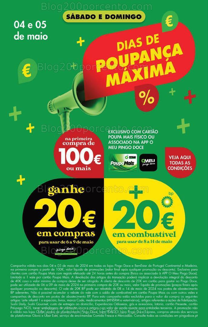 Antevisão Folheto PINGO DOCE Fim de Semana - Promoções de 4 a 6 maio