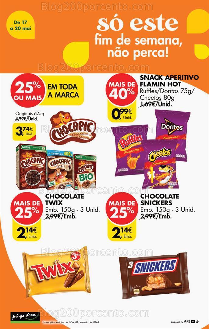 Antevisão Folheto PINGO DOCE Promoções Fim de Semana - 17 a 20 maio
