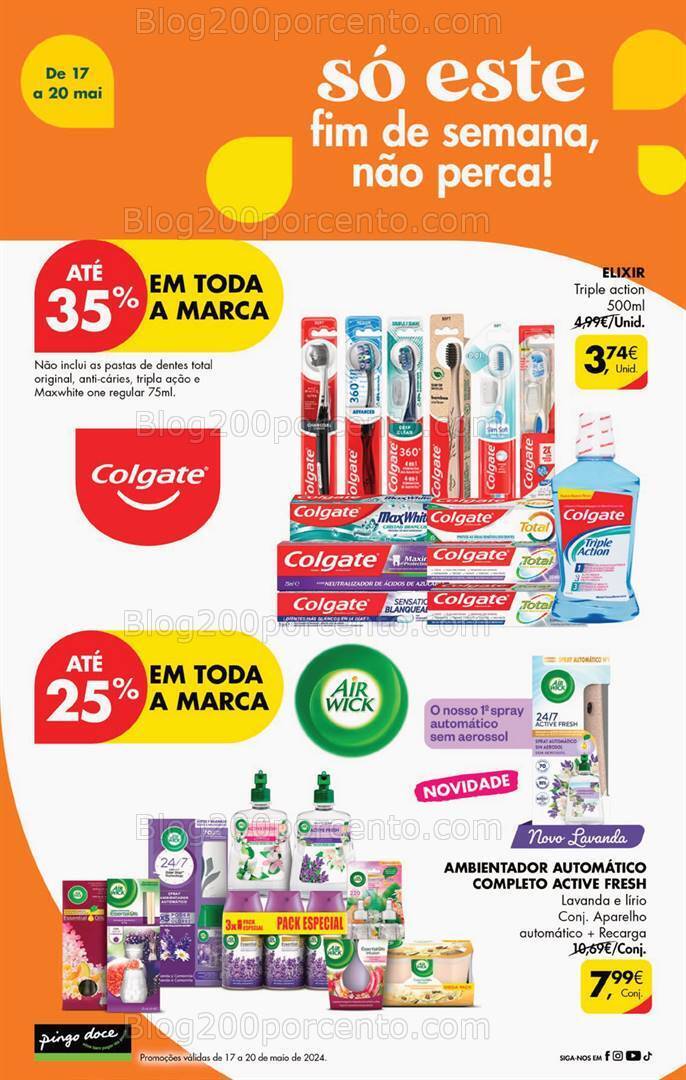 Antevisão Folheto PINGO DOCE Promoções Fim de Semana - 17 a 20 maio