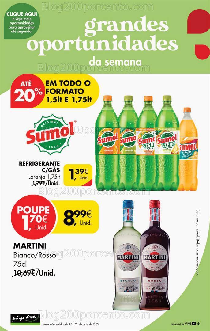 Antevisão Folheto PINGO DOCE Promoções Fim de Semana - 17 a 20 maio