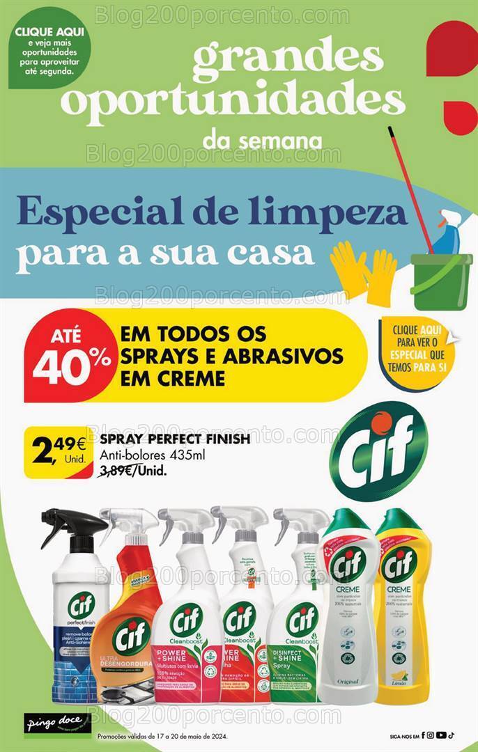 Antevisão Folheto PINGO DOCE Promoções Fim de Semana - 17 a 20 maio