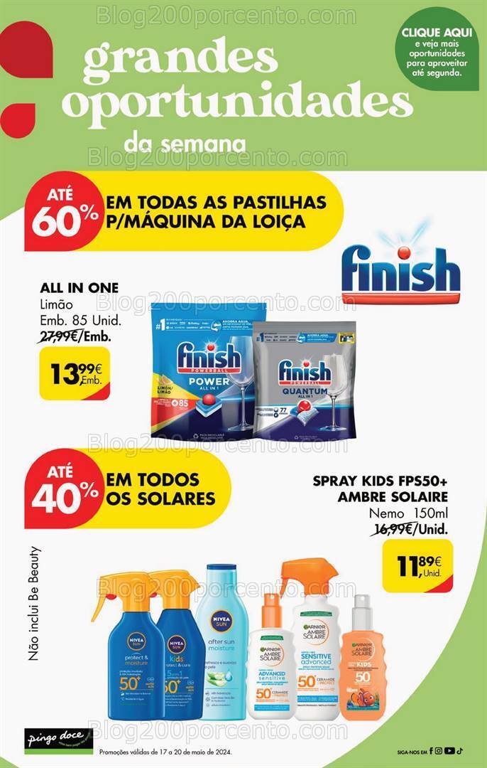 Antevisão Folheto PINGO DOCE Promoções Fim de Semana - 17 a 20 maio