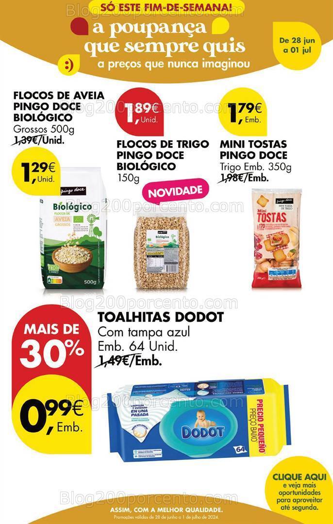 Antevisão Folheto PINGO DOCE Promoções Fim de Semana - 28 junho a 1 julho