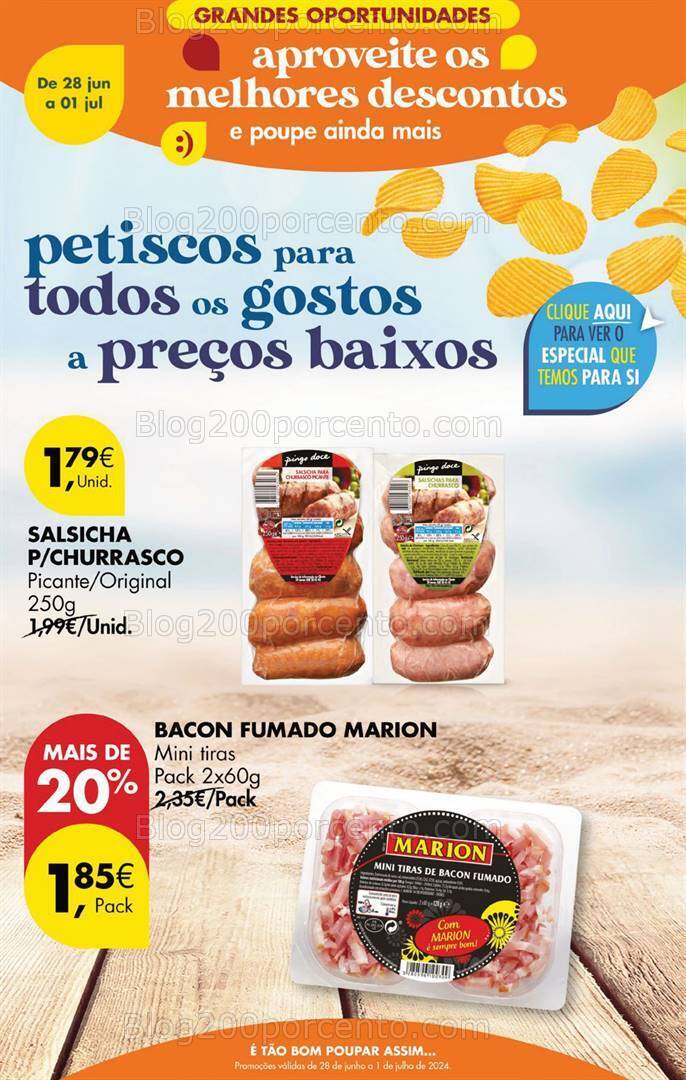 Antevisão Folheto PINGO DOCE Promoções Fim de Semana - 28 junho a 1 julho