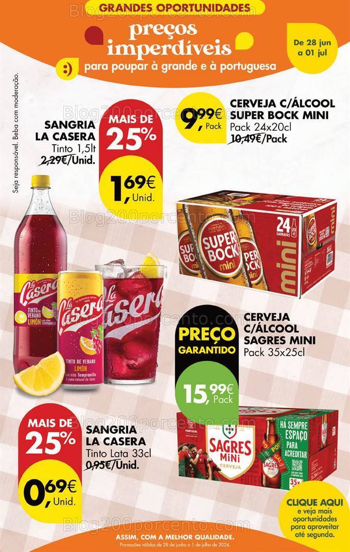 Antevisão Folheto PINGO DOCE Promoções Fim de Semana - 28 junho a 1 julho