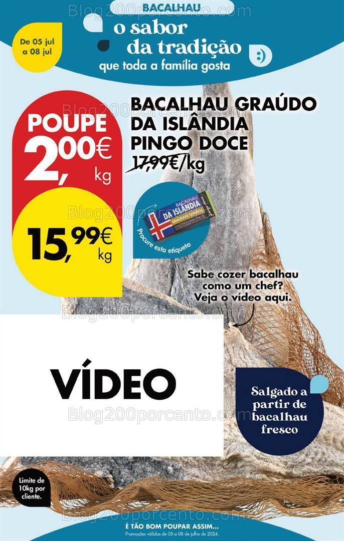 Antevisão Folheto PINGO DOCE Promoções Fim de Semana - 5 a 8 julho
