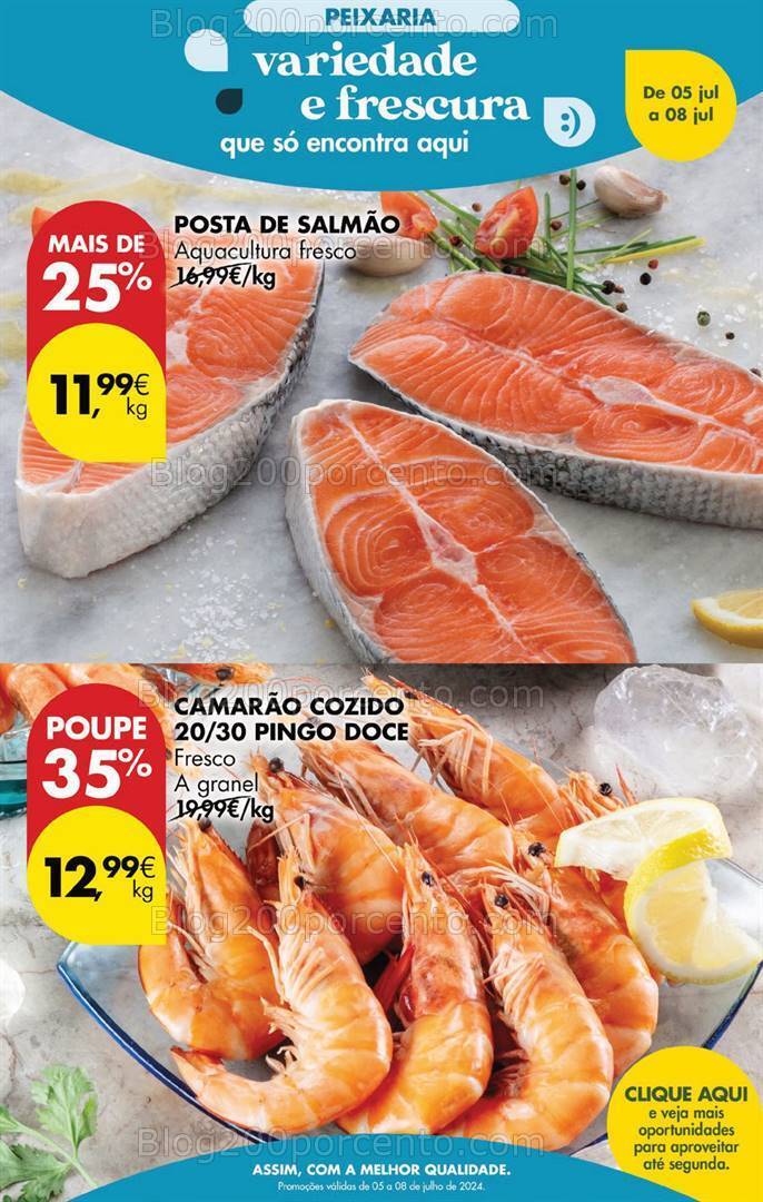 Antevisão Folheto PINGO DOCE Promoções Fim de Semana - 5 a 8 julho