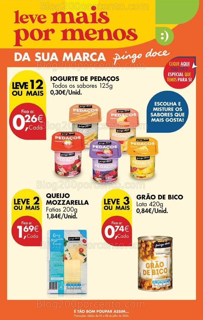 Antevisão Folheto PINGO DOCE Promoções Fim de Semana - 5 a 8 julho
