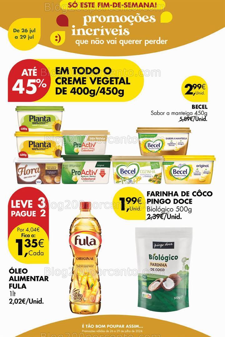Antevisão Folheto PINGO DOCE  Promoções Fim de Semana - só 26 julho