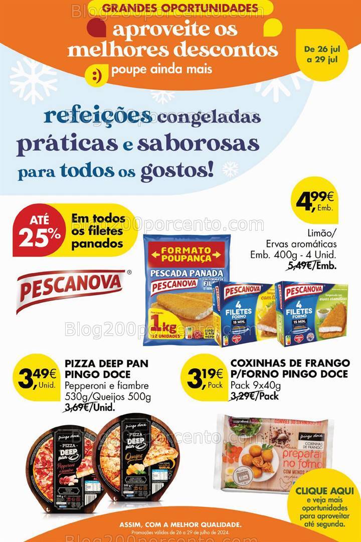 Antevisão Folheto PINGO DOCE  Promoções Fim de Semana - só 26 julho