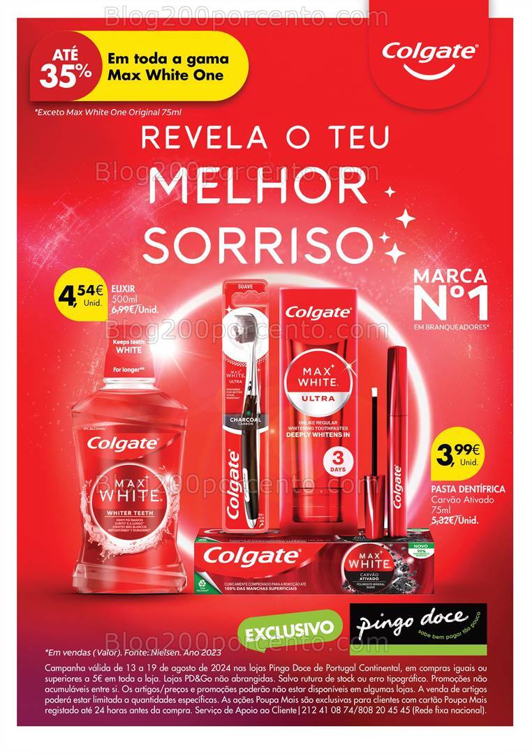 Antevisão Folheto PINGO DOCE Colgate Extra - 13 a 19 agosto