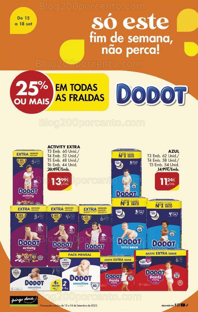 Antevisão Folheto PINGO DOCE Promoções Fim de Semana - 15 a 18 setembro