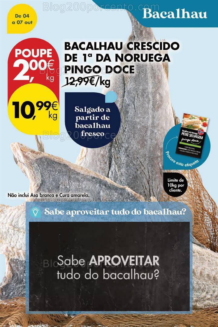 Antevisão Folheto PINGO DOCE Promoções Fim de Semana - 4 a 7 outubro