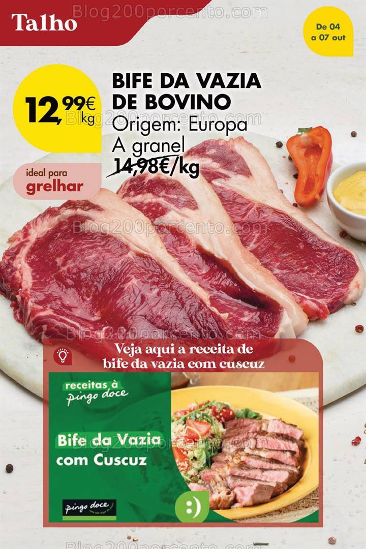 Antevisão Folheto PINGO DOCE Promoções Fim de Semana - 4 a 7 outubro