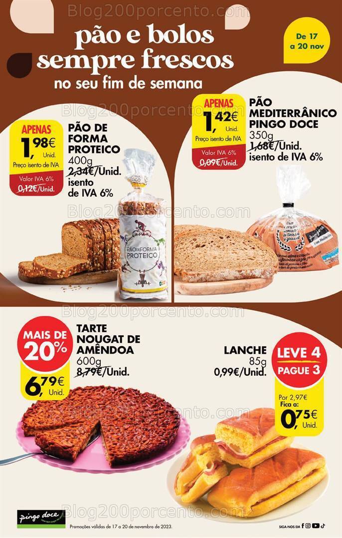 Antevisão Folheto PINGO DOCE Promoções Fim de Semana - 17 a 20 novembro