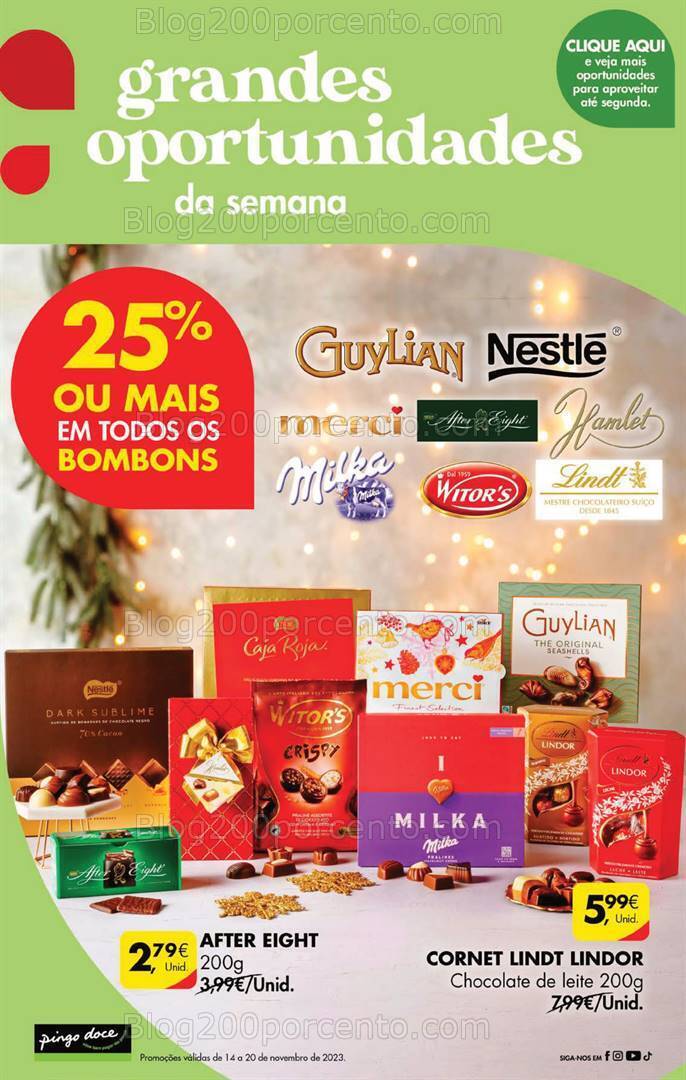 Antevisão Folheto PINGO DOCE Promoções Fim de Semana - 17 a 20 novembro