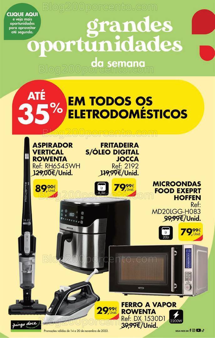 Antevisão Folheto PINGO DOCE Promoções Fim de Semana - 17 a 20 novembro