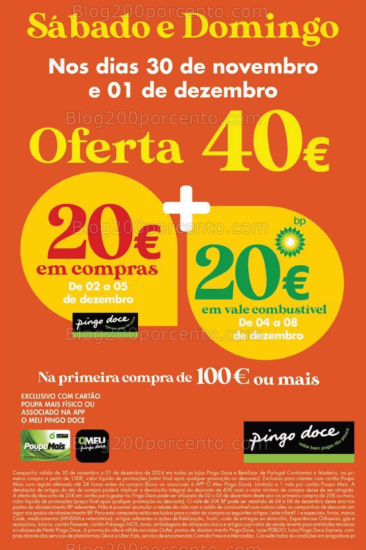 Antevisão Folheto PINGO DOCE Promoções Fim de Semana - 30 novembro a 1 dezembro
