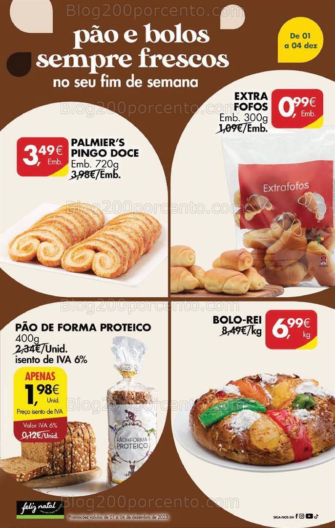 Antevisão Folheto PINGO DOCE Promoções Fim de Semana - 1 a 4 dezembro