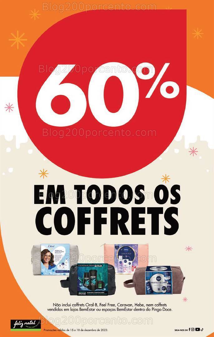 ALERTA - 60% desconto PINGO DOCE Todos os Coffrets - 15 a 18 dezembro