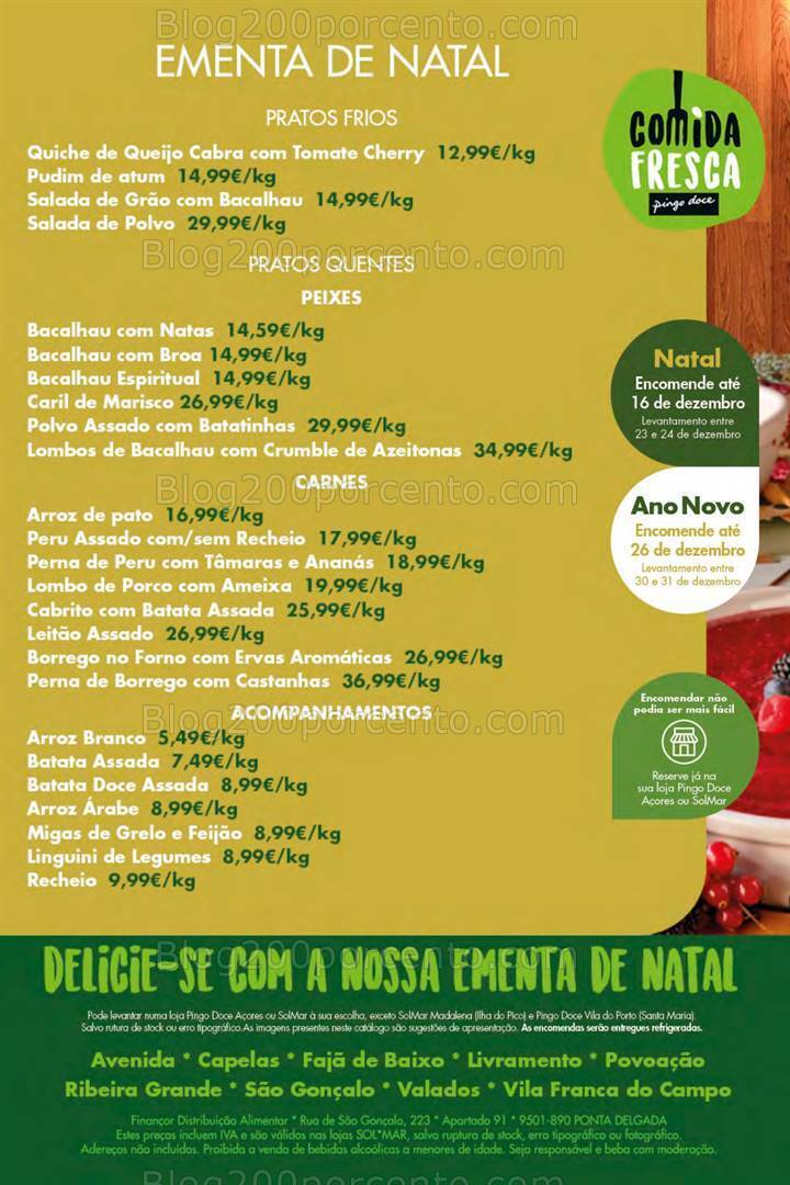Antevisão Folheto PINGO DOCE Açores Promoções de 21 dezembro a 3 janeiro