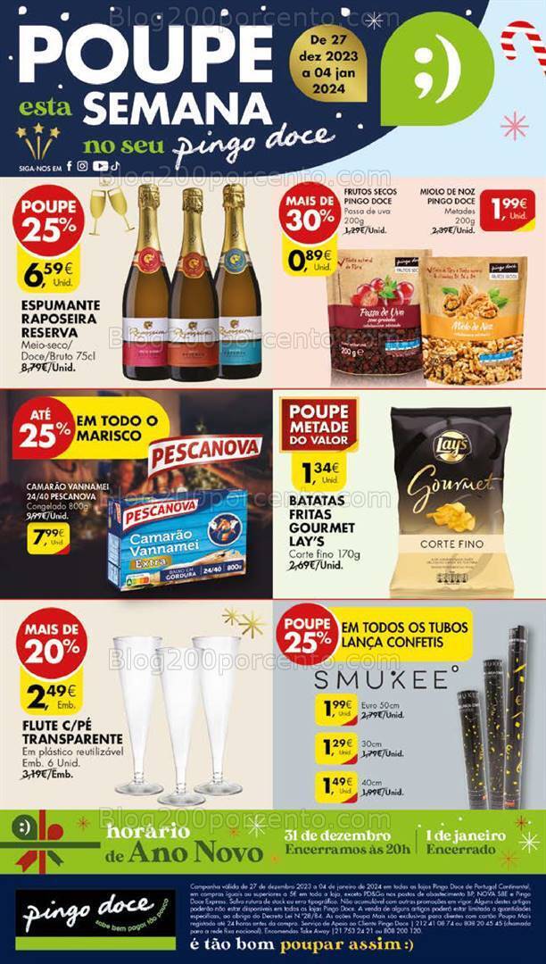 Antevisão Folheto PINGO DOCE Lojas Grandes Promoções de 27 dezembro a 4 janeiro