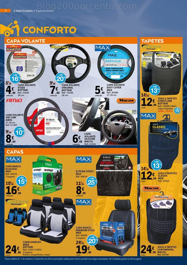 Antevisão Folheto E-LECLERC Auto Promoções de 11 outubro a 3 dezembro