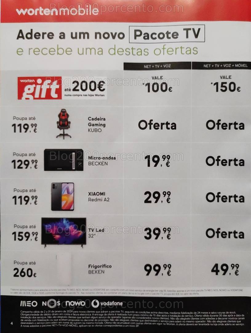 Antevisão Folheto WORTEN Mobile Promoções de 2 a 31 janeiro