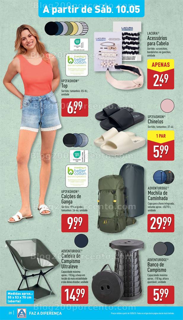 Antevisão Folheto ALDI Moda Promoções de 7 a 13 maio moda