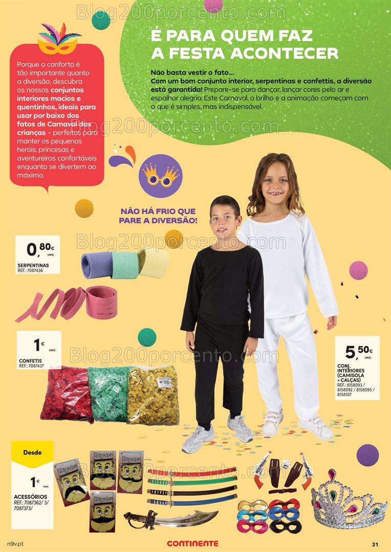 Antevisão Folheto CONTINENTE Açores Carnaval - 20 fevereiro a 5 março