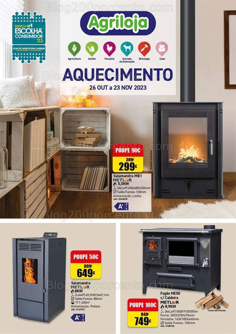 Antevisão Folheto AGRILOJA Aquecimento Promoções de 26 outubro a 23 novembro