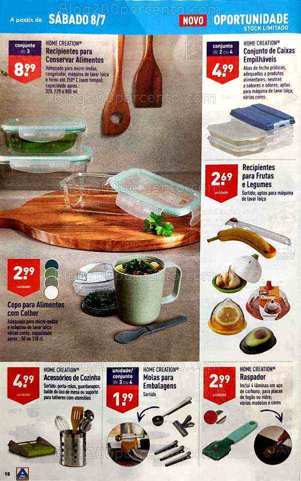 Antevisão Folheto ALDI Bazar Promoções a partir de 8 julho