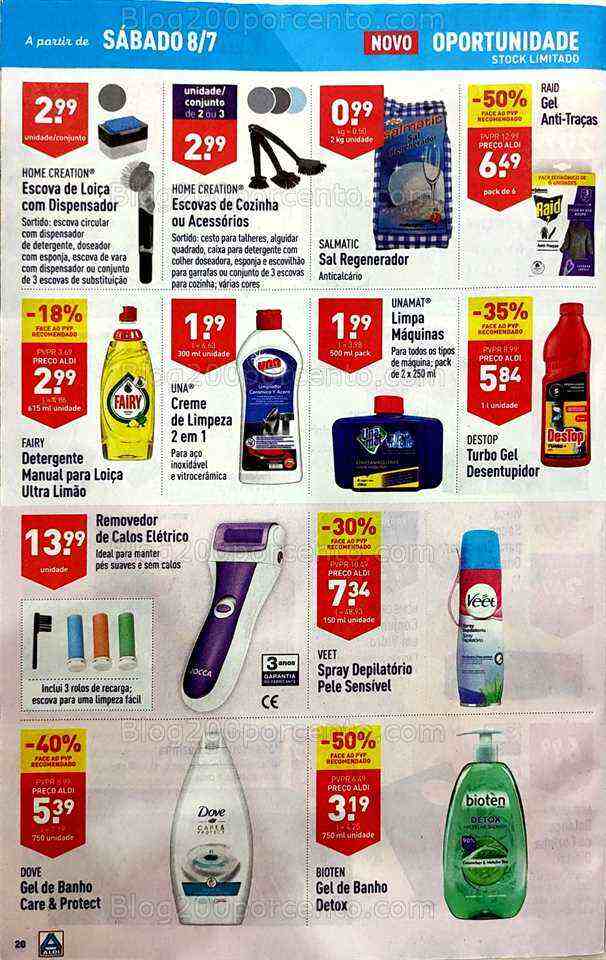 Antevisão Folheto ALDI Bazar Promoções a partir de 8 julho