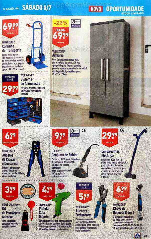 Antevisão Folheto ALDI Bazar Promoções a partir de 8 julho