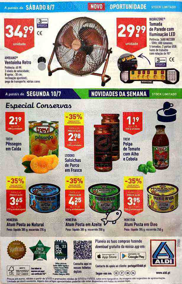 Antevisão Folheto ALDI Bazar Promoções a partir de 8 julho