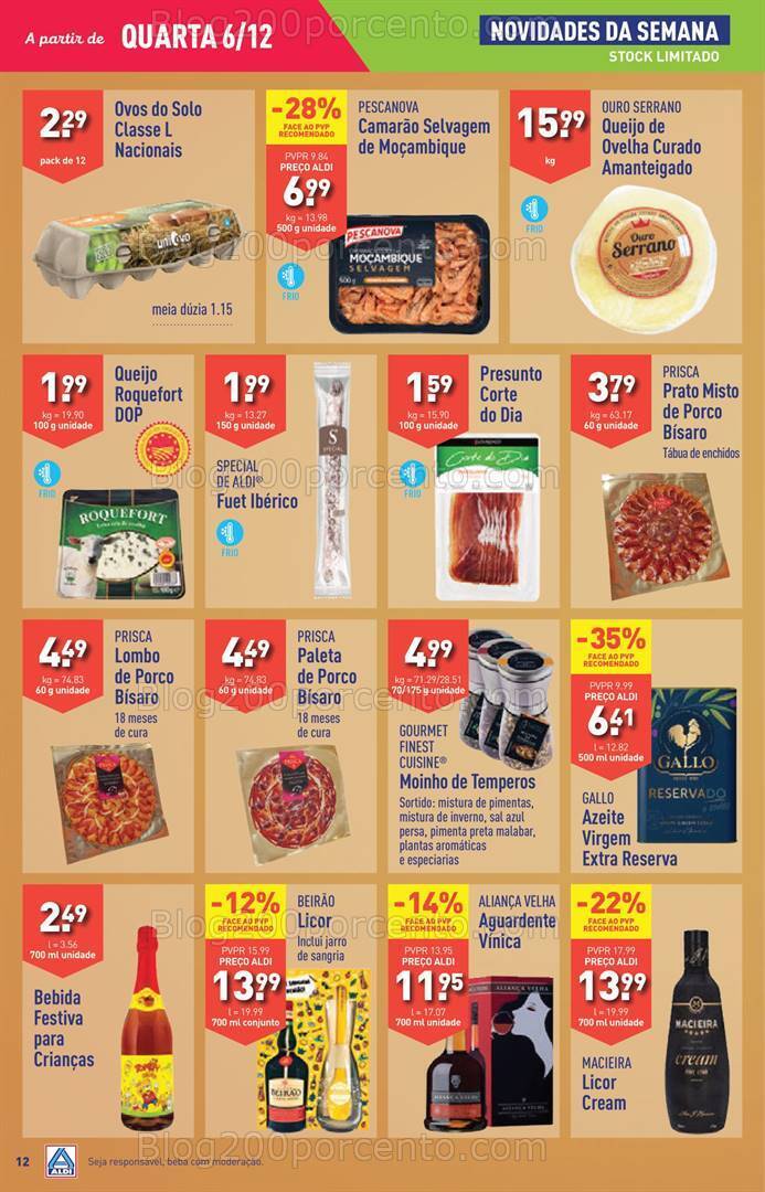 Antevisão Folheto ALDI Promoções de 6 a 12 dezembro
