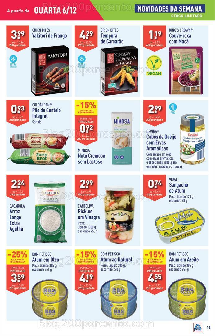 Antevisão Folheto ALDI Promoções de 6 a 12 dezembro