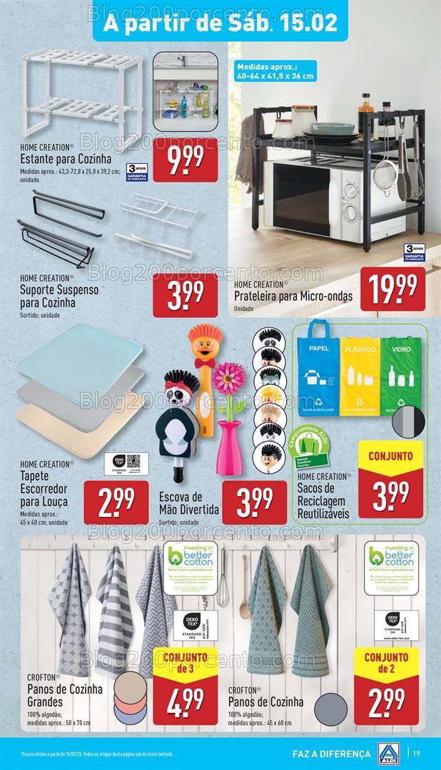 Antevisão Folheto ALDI Bazar Promoções a partir de 15 fevereiro