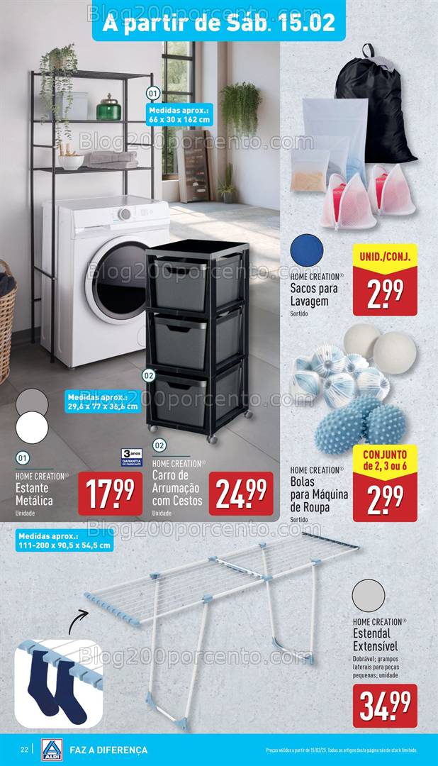 Antevisão Folheto ALDI Bazar Promoções a partir de 15 fevereiro