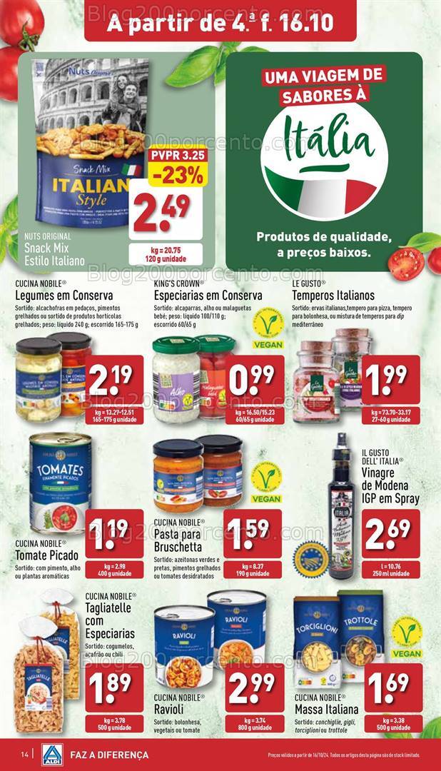 Antevisão Folheto ALDI Promoções de 16 a 22 outubro