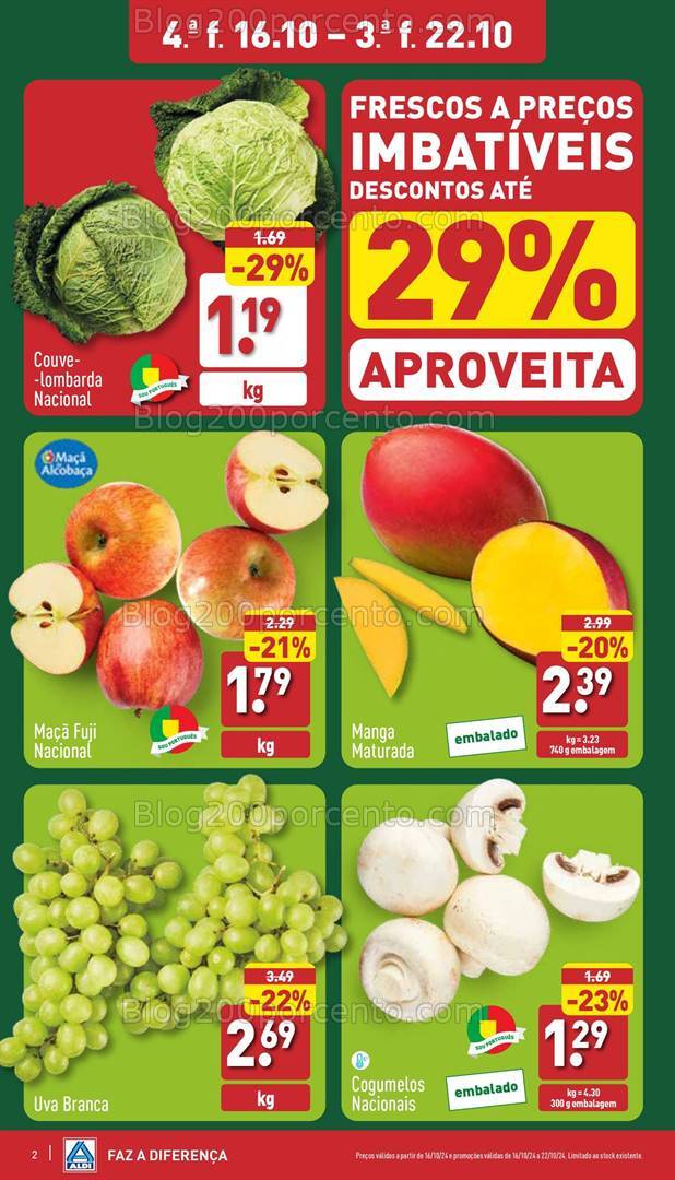 Antevisão Folheto ALDI Promoções de 16 a 22 outubro